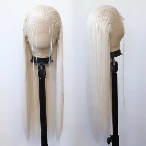Platinum Blonde Long Straight Lace Front