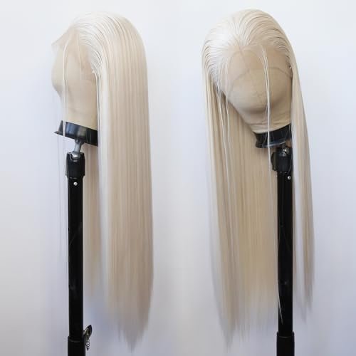 Platinum Blonde Long Straight Lace Front