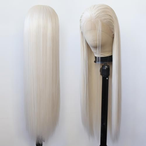 Platinum Blonde Long Straight Lace Front
