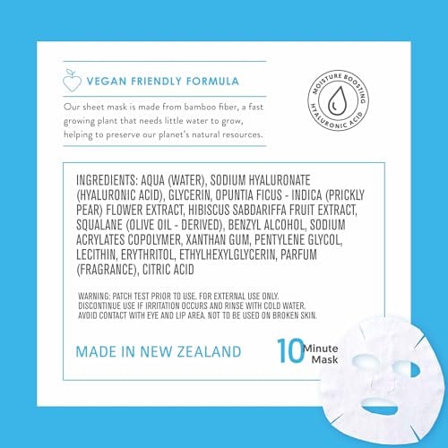 2% Hyaluronic Acid Sheet Mask - Pack of 12