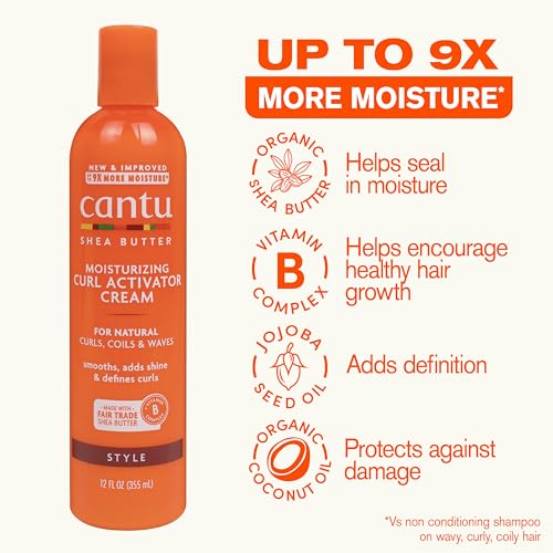 Moisturizing Curl Activator Cream for Natural Hair with Pure Shea Butter