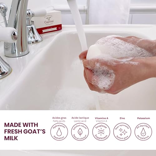 Caprina Original Goat Milk Bar Soap, Moisturizing, 3.2 oz (90 g), 3-Pack