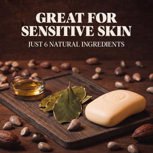 Castile Unscented Bar Soap – 1 Natural Soap Bars for Men, Women, and Kids – EWG Verified with raw Organic Cocoa Butter and Olive Oil by Carolina Castile, 5 oz