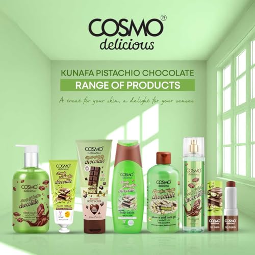 Cosmo Delicious Kunafa Pistachio Chocolate With Aloe Vera Shower & Bath Gel