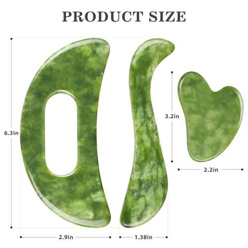 3-in-1 Jade Gua Sha Body Tool Set