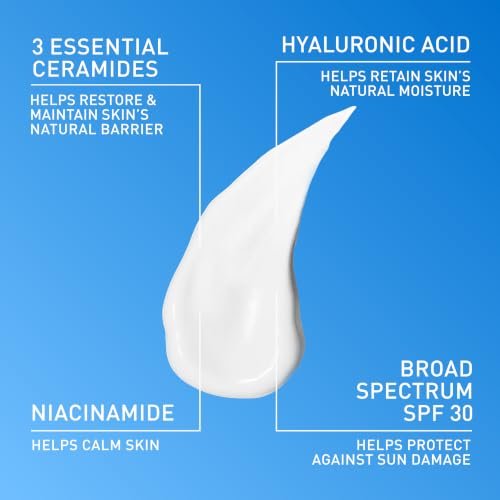 AM Facial Daily Moisturizer, SPF 30 Face Sunscreen, 3oz