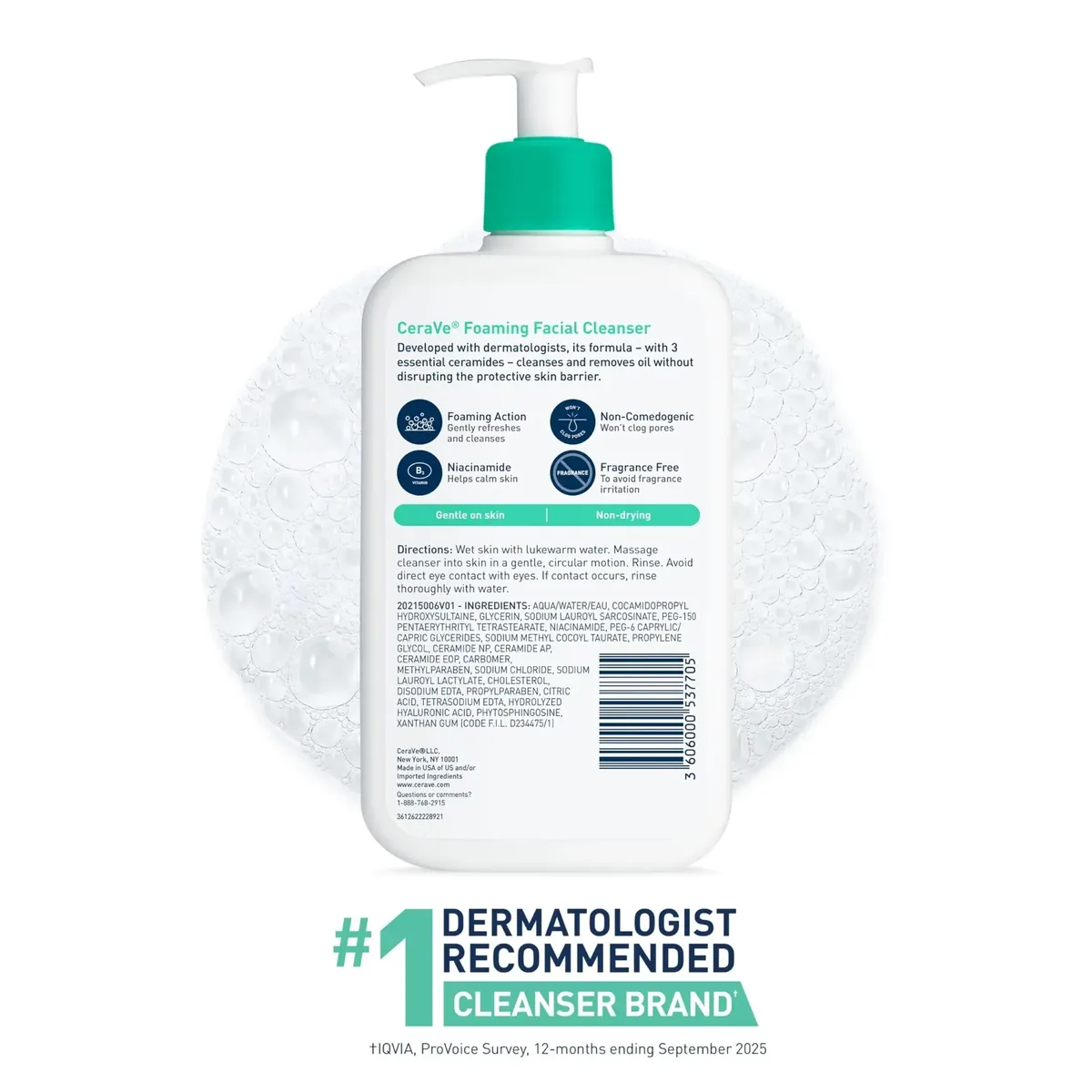 Foaming Facial Cleanser, Daily Face Wash for Oily Skin