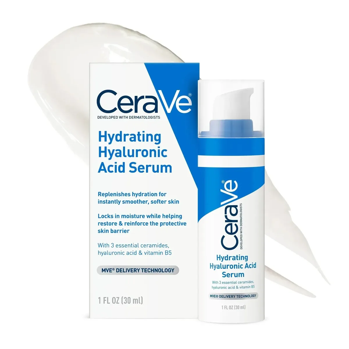 Hyaluronic Acid Serum for Face with Vitamin B5 and Ceramides