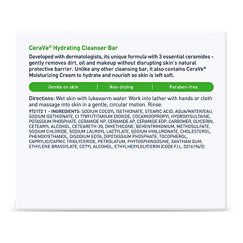 Hydrating Cleanser Bar, Soap-Free Face & Body Cleanser, 2-Pack