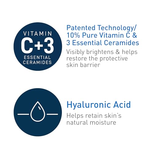 Skin Brightening Vitamin C Serum for Face with Hyaluronic Acid, 1oz