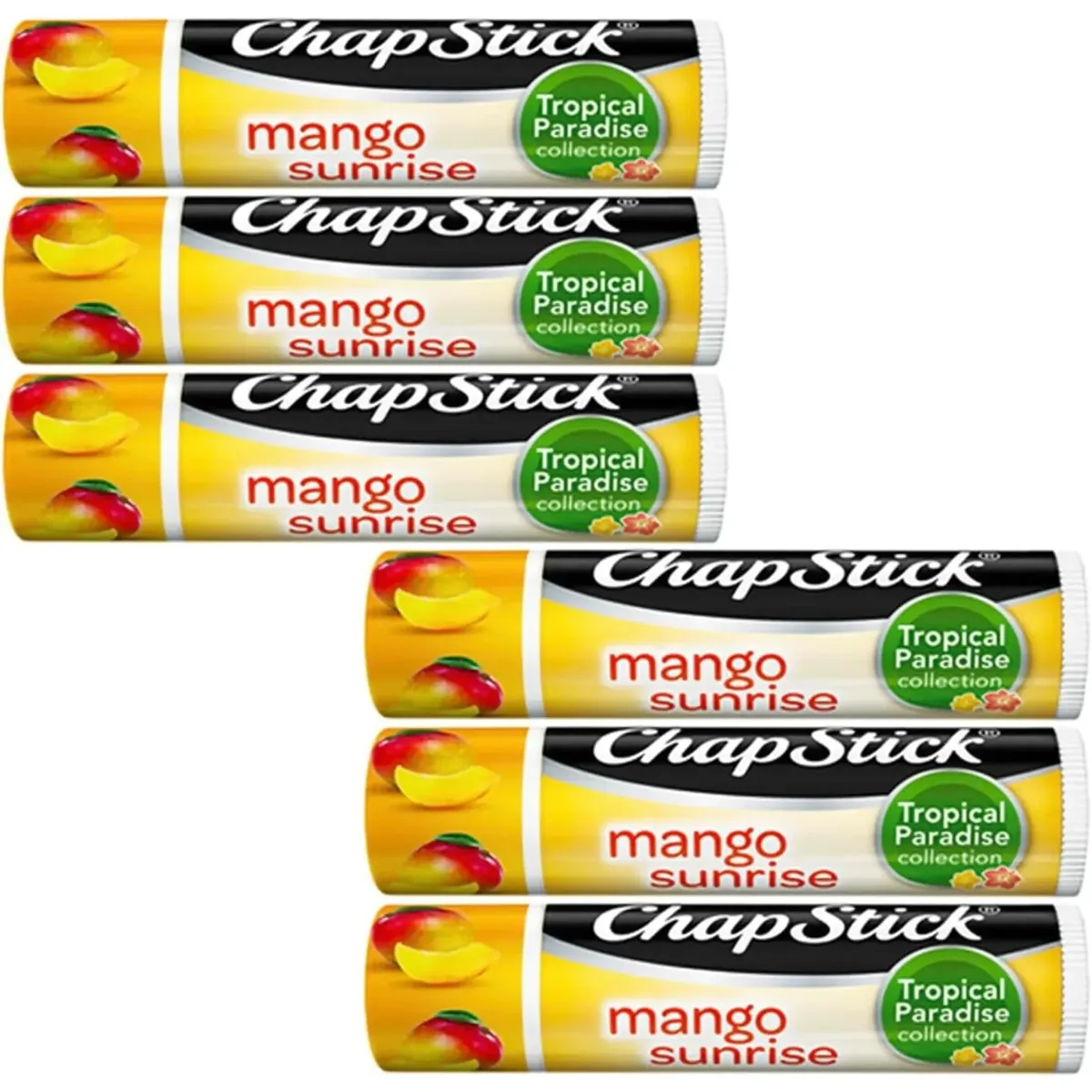 Lip Balm, Mango Sunrise, 6-Pack