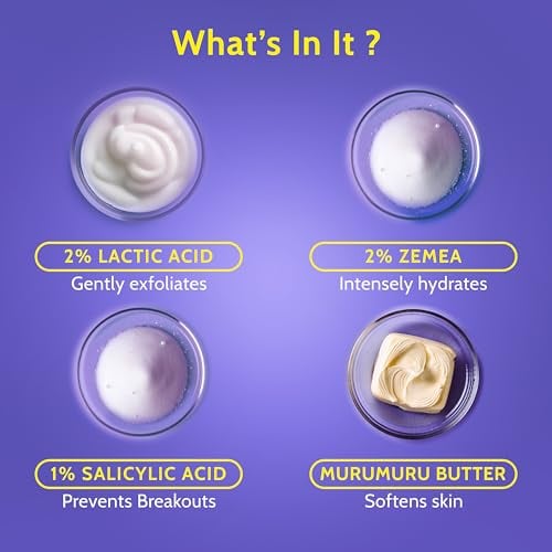 Body Wash Exfoliating For Dry Rough Bumpy Strawberry Skin With 1% Salicylic Acid 2% Lactic