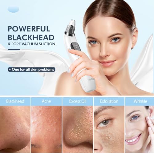 Blackhead Remover Pore Vacuum Upgraded 5 Suction Power Levels