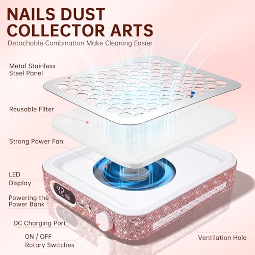 Nail Dust Collector Rechargeable Dust Collector Nail Tech