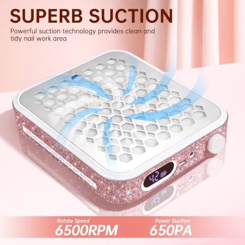 Nail Dust Collector Rechargeable Dust Collector Nail Tech
