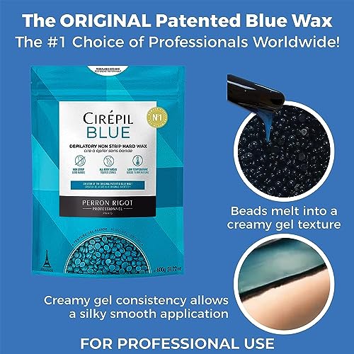 BLUE Stripless Hard Wax Beads Bag 14.11oz / 400g