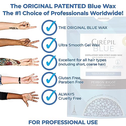 BLUE Stripless Hard Wax Beads Bag 14.11oz / 400g