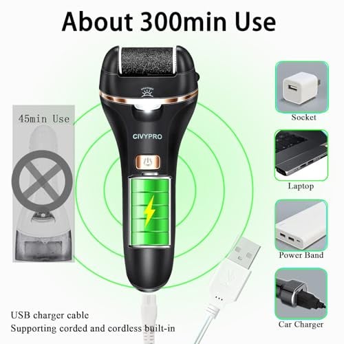Electric Foot Callus Remover Rechargeable Waterproof Pedicure File