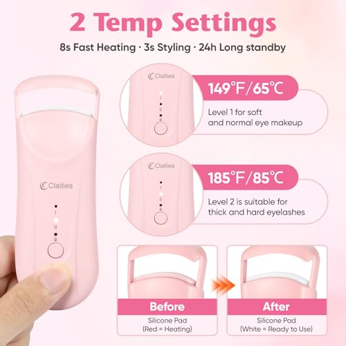 Heated Eyelash Curler Heat Sensitive Silicone Pad
