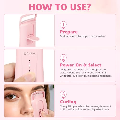 Heated Eyelash Curler Heat Sensitive Silicone Pad