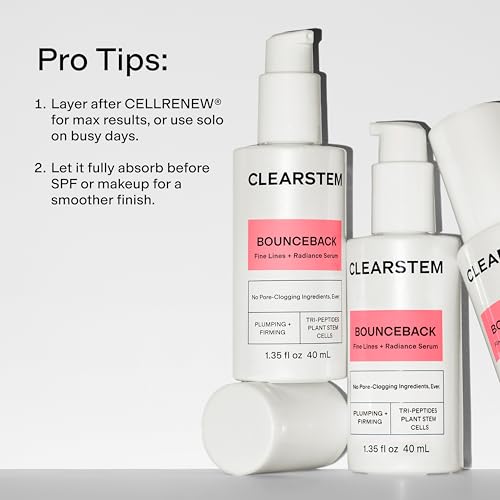 BOUNCEBACK Radiant Facial Serum - Peptide Serum for Hydration & Smooth-Looking Skin with T