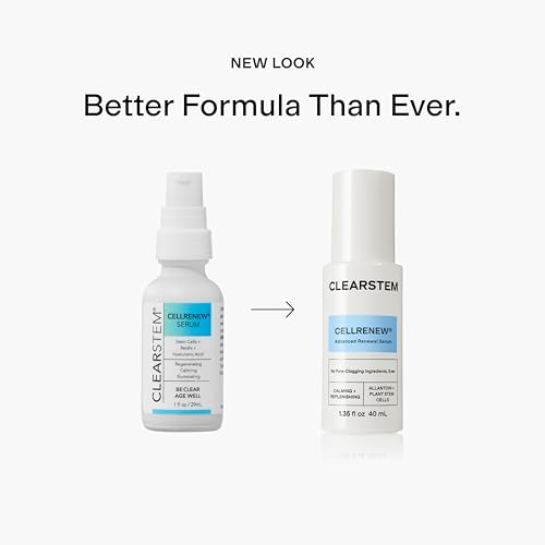 CELLRENEW - Collagen Stem Cell Serum - Acne + Youthful Skin Face Serum - Hyaluronic Acid