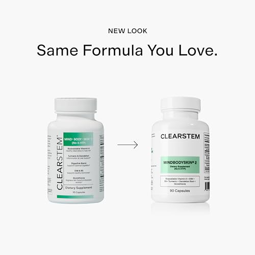 MINDBODYSKIN Hormonal Acne Supplement (No 5-HTP) - Natural DIM Supplement - Skin Care Vita