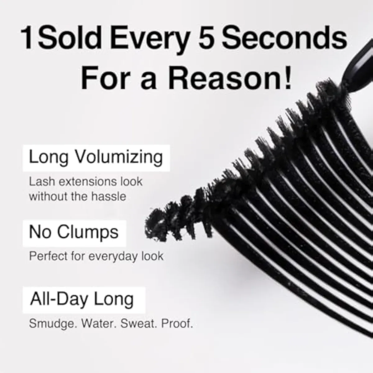 CLIO Kill Lash Superproof Mascara, Waterproof Fiber Lengthening for Straight Lashes, Smudge & Flake-Proof, Clump-Free Lash Extension for Lifted Curl, Safe for Sen