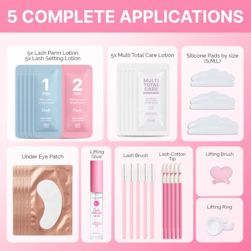 Korean Lash Lift Kit 5 Sets At Home Eyelash Perm