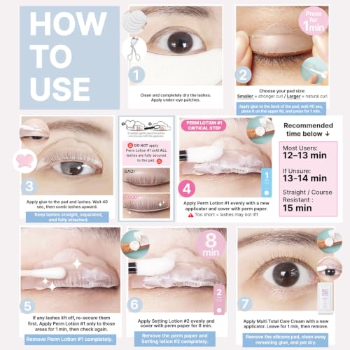 Korean Lash Lift Kit 5 Sets At Home Eyelash Perm