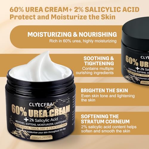 60% Urea Cream for Feet with 2% Salicylic Acid for Deep Hydration-150g