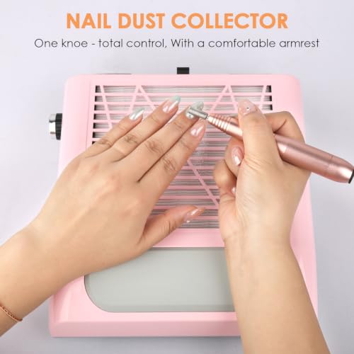 Nail Dust Collector for Acrylic Nails Vacuum 4500RPM Adjustable