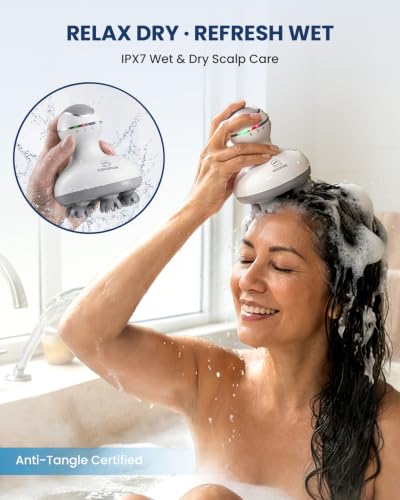 Scalp Massager for Hair Growth Electric Head Massager Tangle-Free
