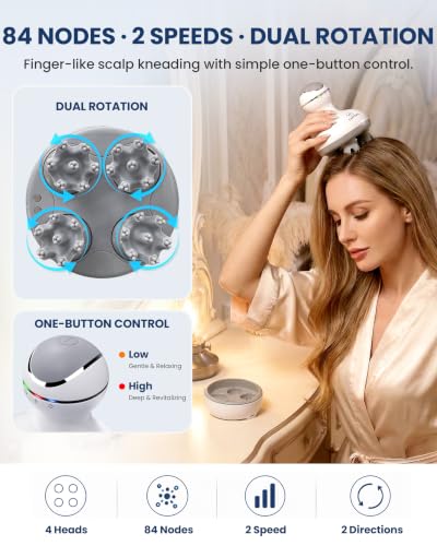 Scalp Massager for Hair Growth Electric Head Massager Tangle-Free
