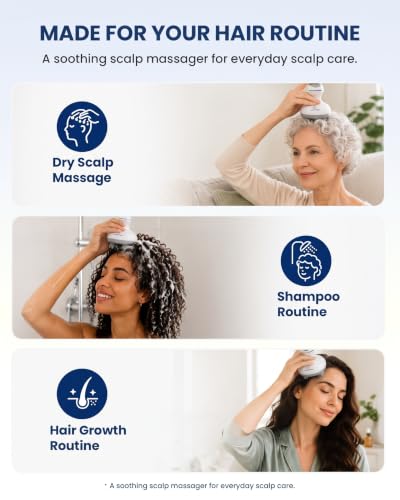 Scalp Massager for Hair Growth Electric Head Massager Tangle-Free