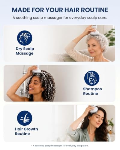 Scalp Massager for Hair Growth Electric Head Massager Tangle-Free