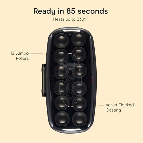 Jumbo Hot Rollers Set 1.5 Inch Rollers with Super Clips 12-Count