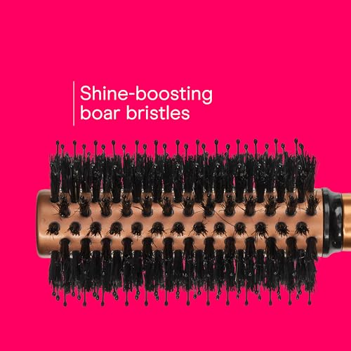 Round Hair Brush Quick Dry Copper Boar and Nylon