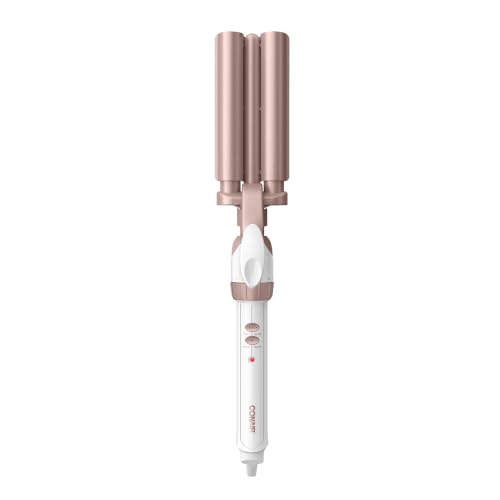 Curling Iron Waver Hair Tool Triple Barrel White Rose Gold