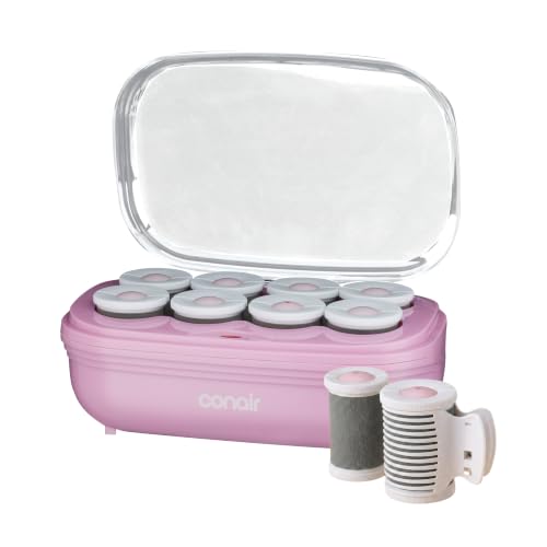 Jumbo Hair Rollers Ceramic 2 Inch Rollers 8 Count Pink