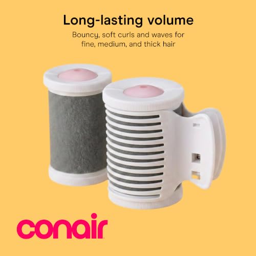 Jumbo Hair Rollers Ceramic 2 Inch Rollers 8 Count Pink