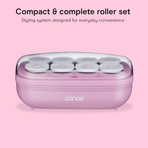 Jumbo Hair Rollers Ceramic 2 Inch Rollers 8 Count Pink