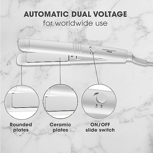 Travel Flat Iron Portable Mini 1/2 Inch Ceramic