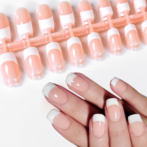 120 Pieces Natural White French Fake Nails