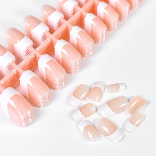 120 Pieces Natural White French Fake Nails