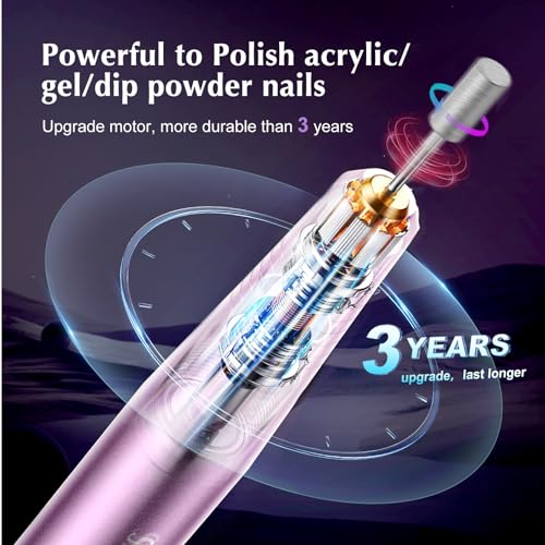 C40 Electric Nail Drill Professional Precise Speed Dial