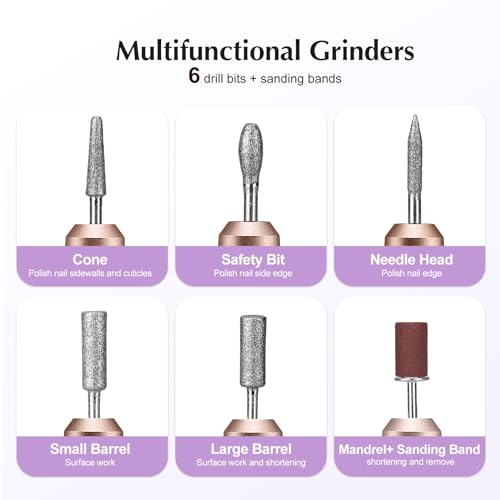 C40 Electric Nail Drill Professional Precise Speed Dial