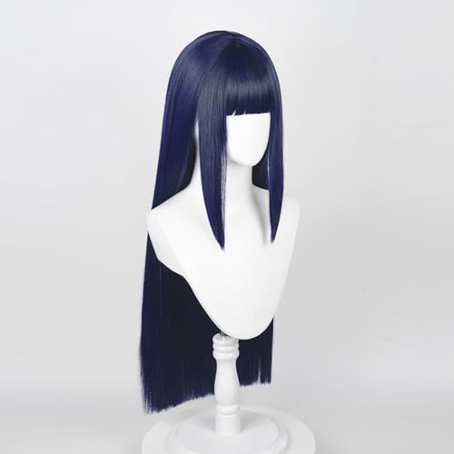 Navy Blue Long Straight Cosplay Wig