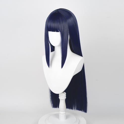 Navy Blue Long Straight Cosplay Wig