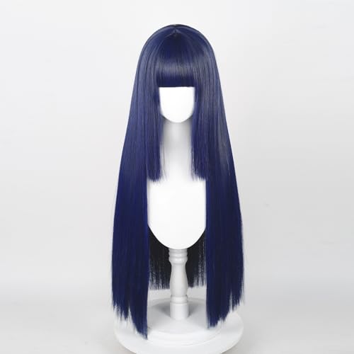 Navy Blue Long Straight Cosplay Wig